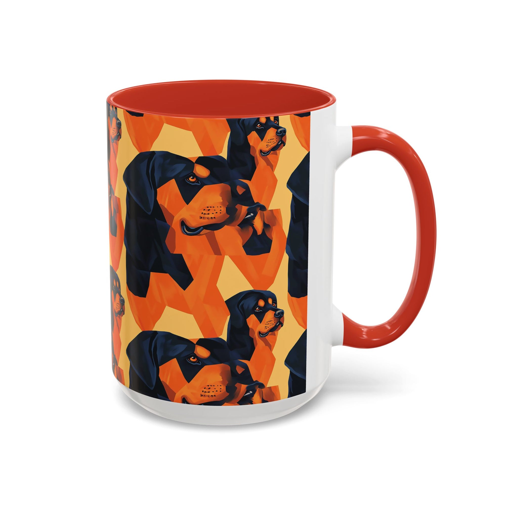 Rottweiler Chic Pawsitivity Accent Coffee Mug