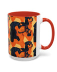 Rottweiler Chic Pawsitivity Accent Coffee Mug