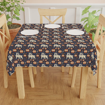 Bulldog Blossom Bonanza Tablecloth