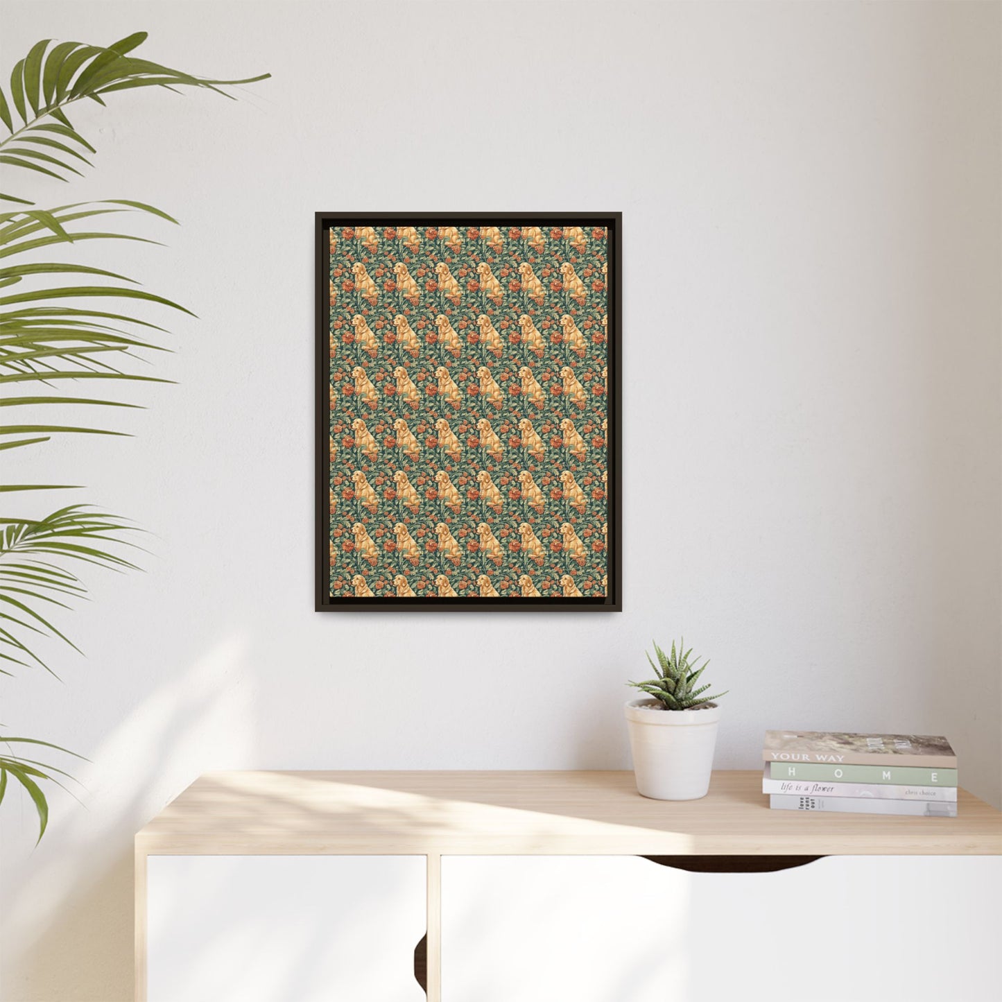 Blooming Goldie Glam Matte Canvas, Framed