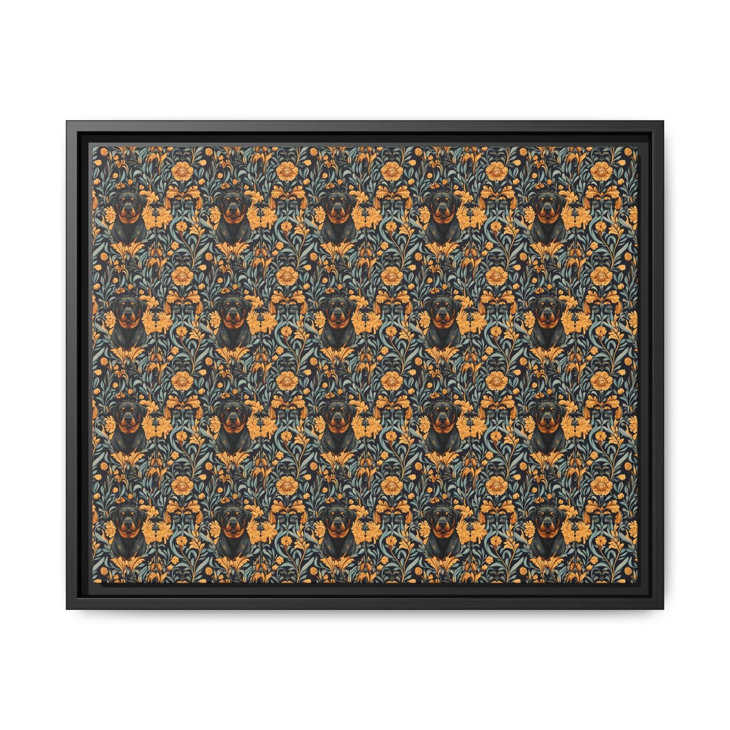 Ruffle Rottie Glamourific Matte Canvas, Framed