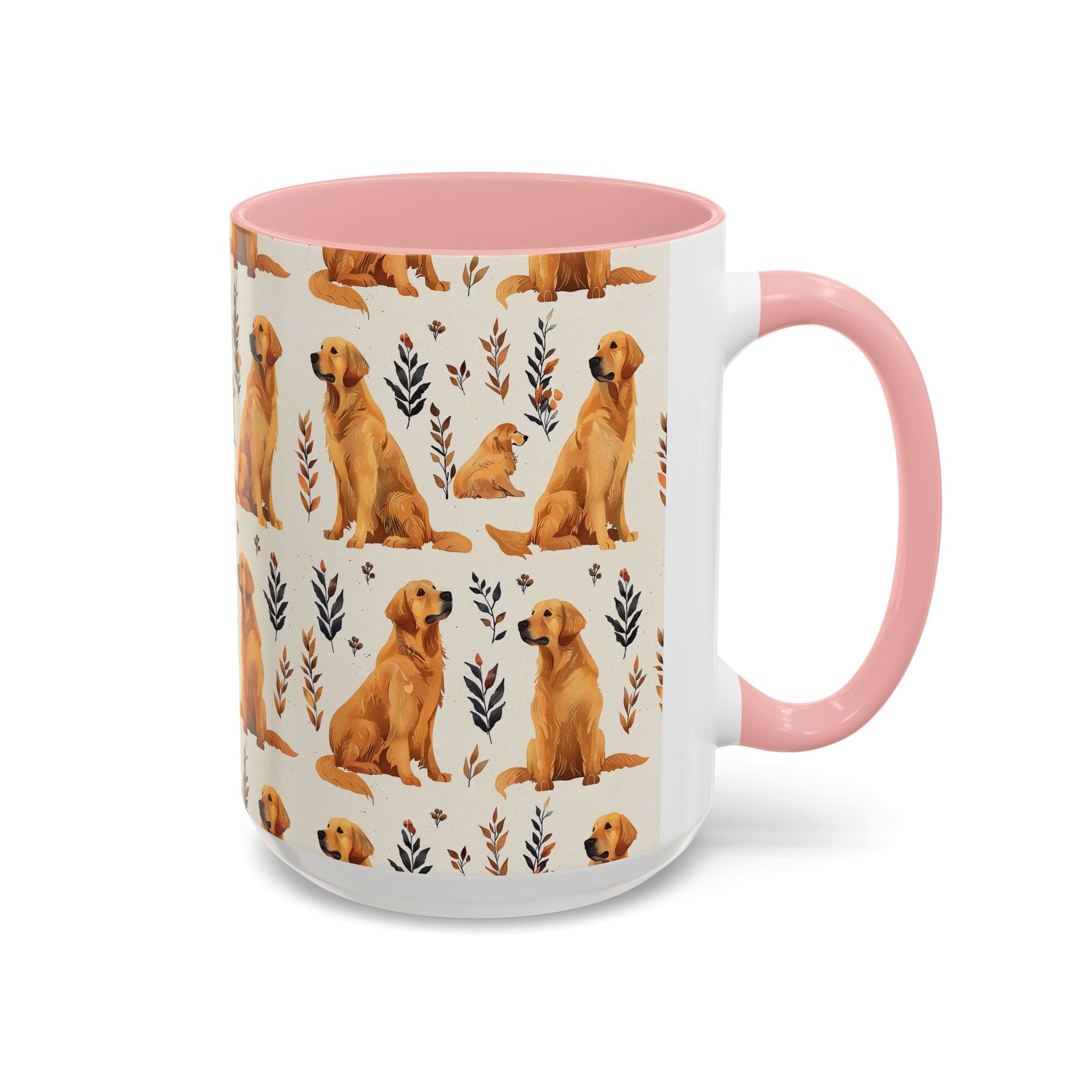 Golden Glamour Paws - Luxe Licks for Regal Retrievers Accent Coffee Mug