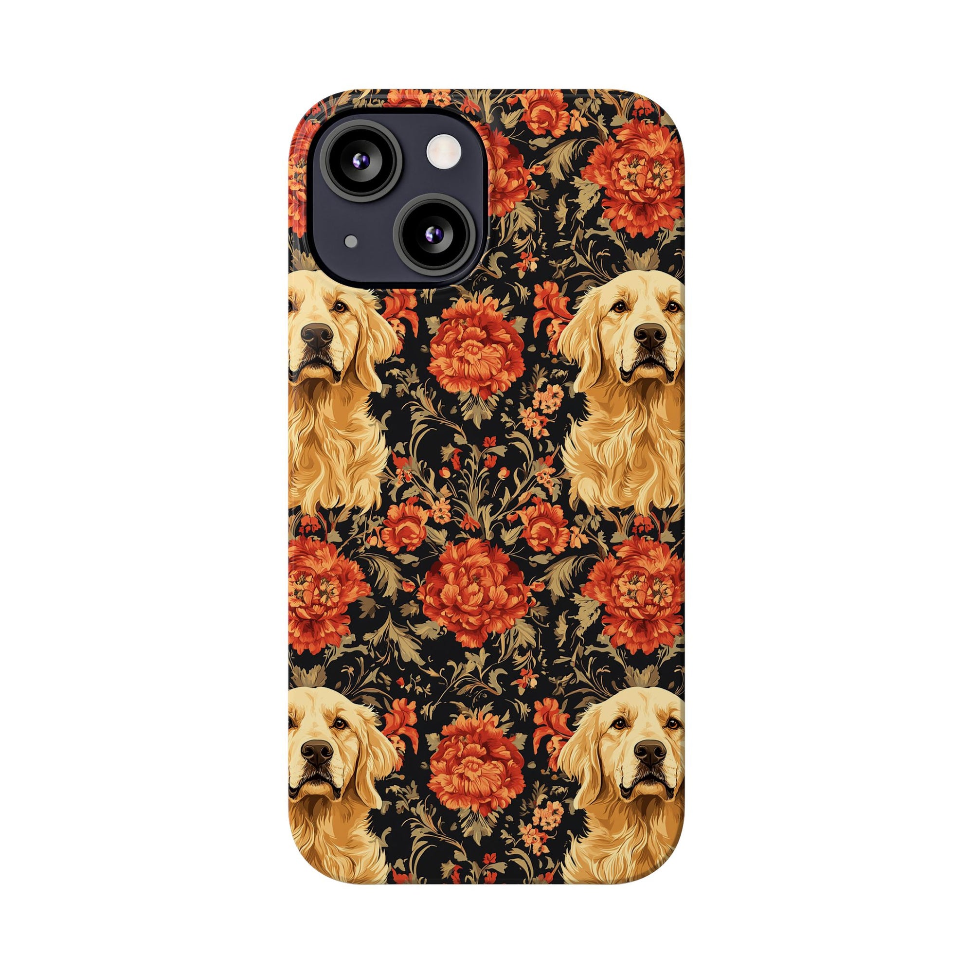 Golden Pawsatronic Tapestry Slim Phone Cases