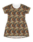 Beagle Blossoms T-Shirt Dress