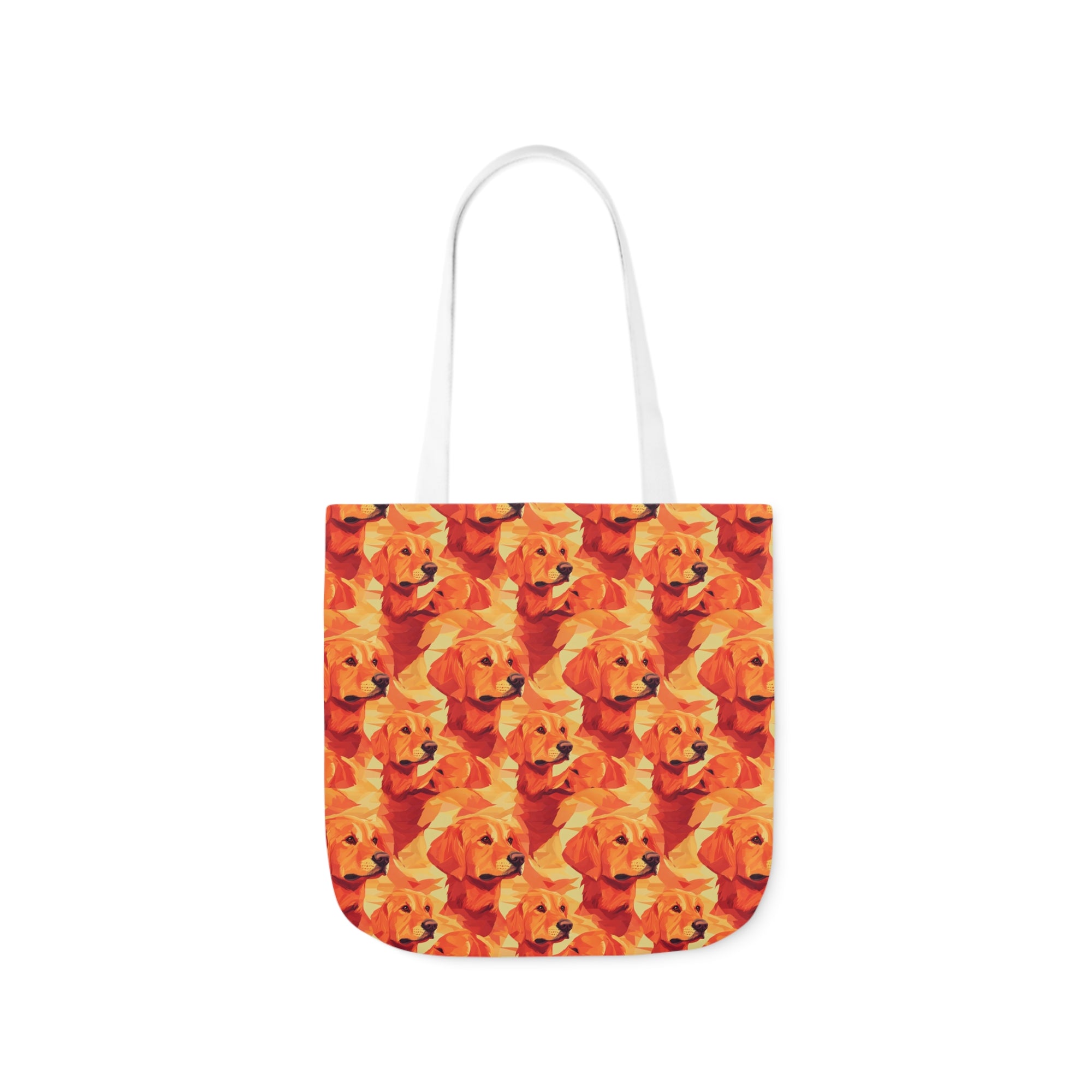 Golden Glamour Paws Canvas Tote Bag