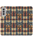 Pawsome Rottweiler Royalty Plaid Flip Cases