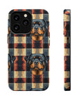 Pawsome Rottweiler Royalty Plaid Magnetic Tough Cases