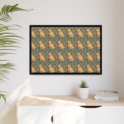 Blooming Goldie Glam Matte Canvas, Framed