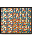 Corgi Carnival Couture Matte Canvas, Framed