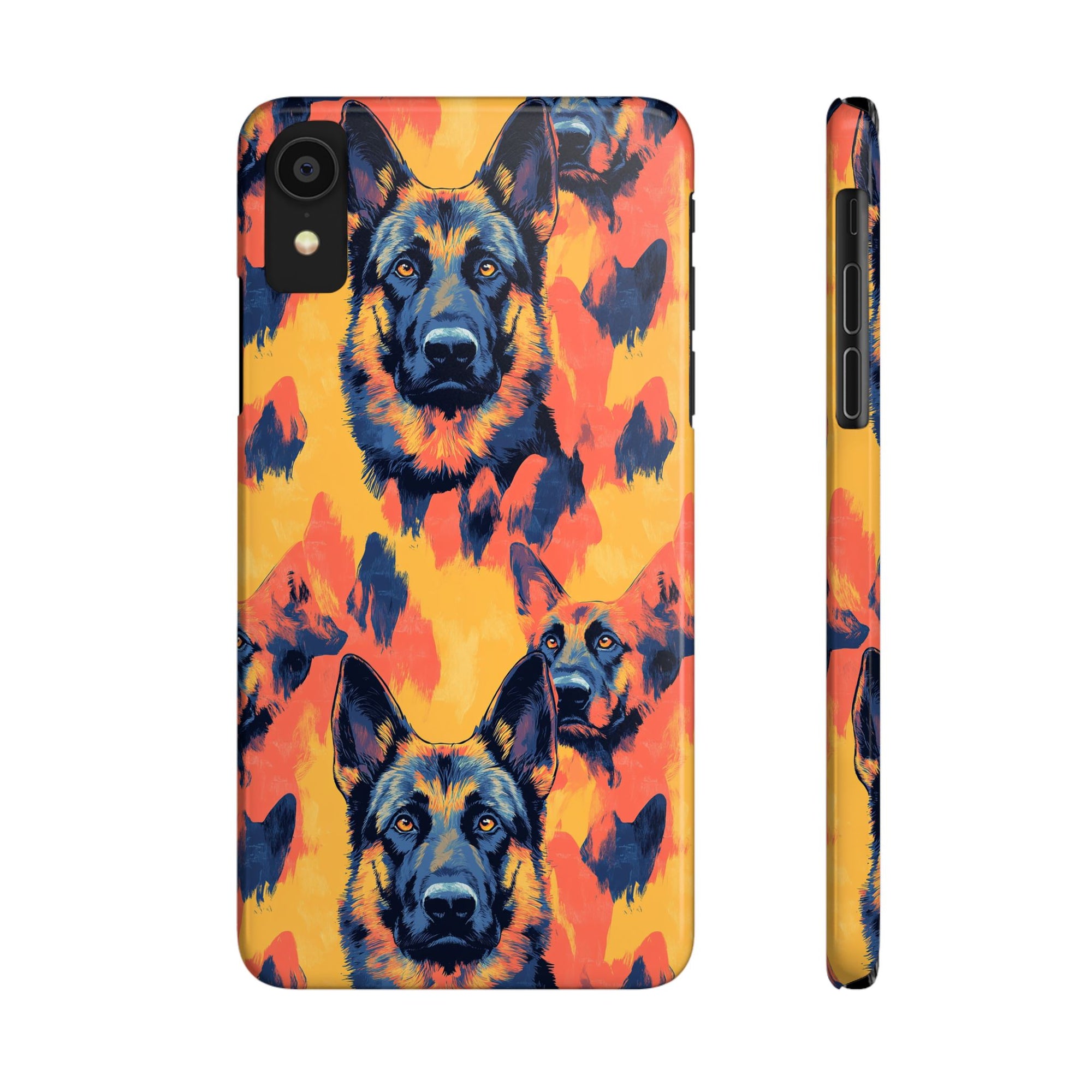 Impressionistic German Shepherds Slim Phone Cases