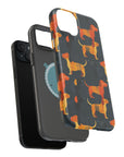 Dapper Dachshund Noir Glow Magnetic Tough Cases