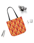 Golden Glamour Paws Canvas Tote Bag