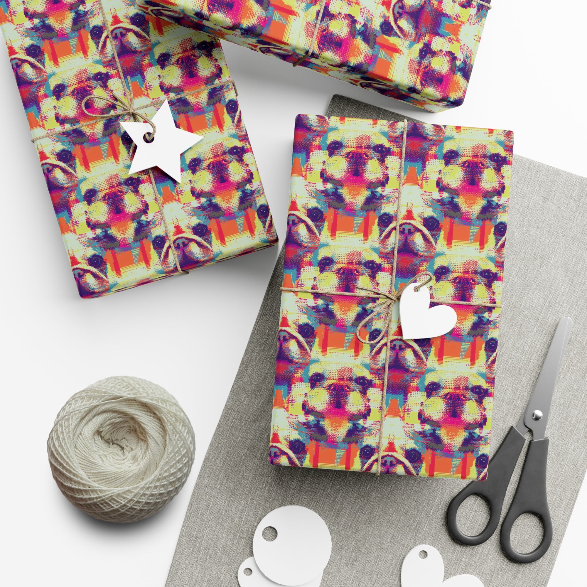 Glitchy Bulldog Blitz Gift Wrap Papers