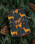 Dapper Dachshund Noir Glow Gift Wrap Papers