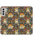 Corgi Rainbow Vine Dream Flip Cases