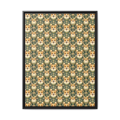 Corgi Charmz Matte Canvas, Framed