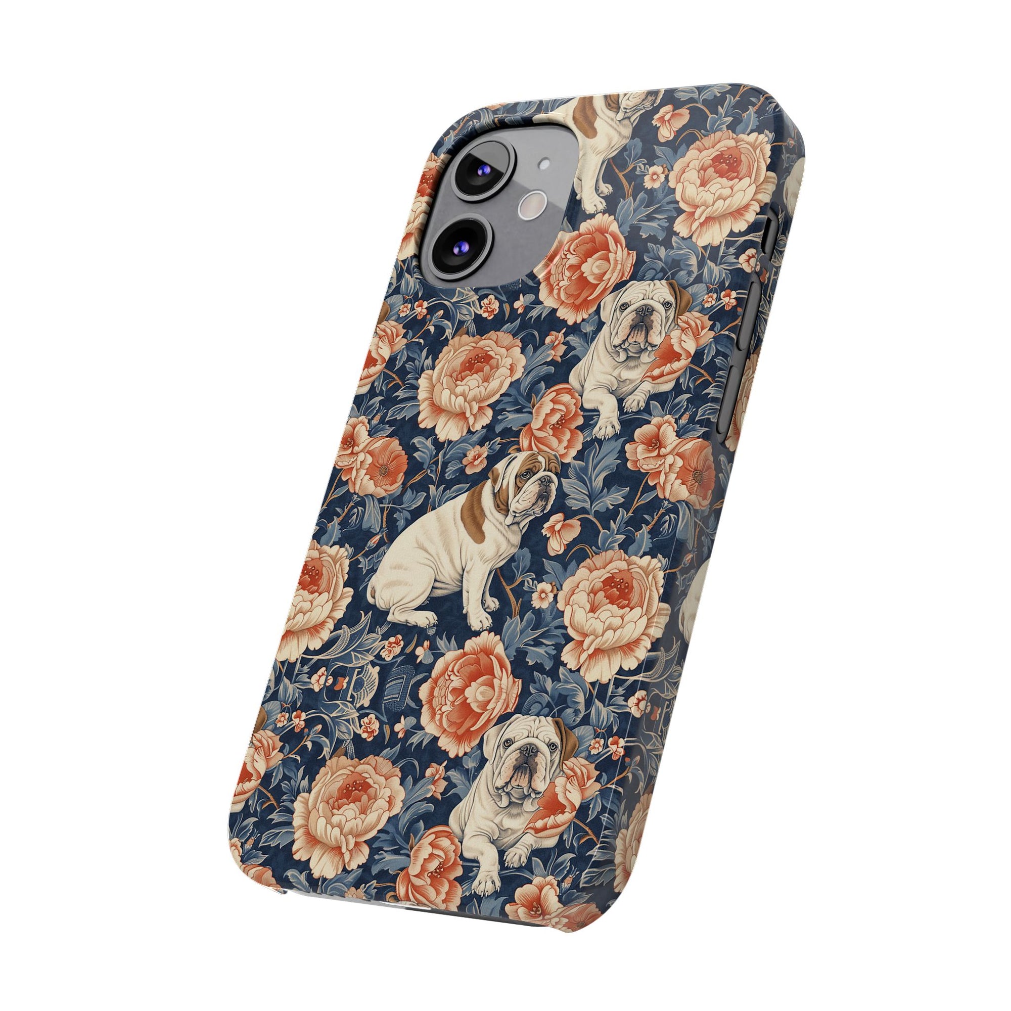 Blooming Bulldog Beauty Slim Phone Cases