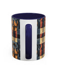 Pawsome Rottweiler Royalty Plaid Accent Coffee Mug