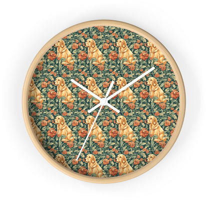 Blooming Goldie Glam Wall Clock