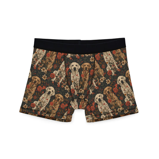 Blossoming Labradors Bouquet Men's Boxers