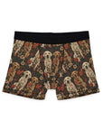 Blossoming Labradors Bouquet Men's Boxers