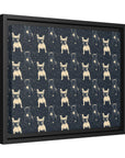 Frenchie Celestial Soar Matte Canvas, Framed