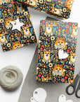 Corgi Rainbow Vine Dream Gift Wrap Papers