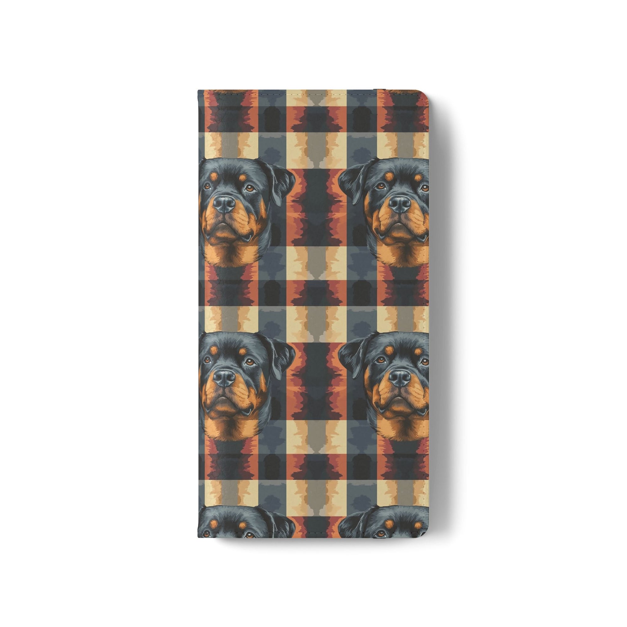 Pawsome Rottweiler Royalty Plaid Flip Cases