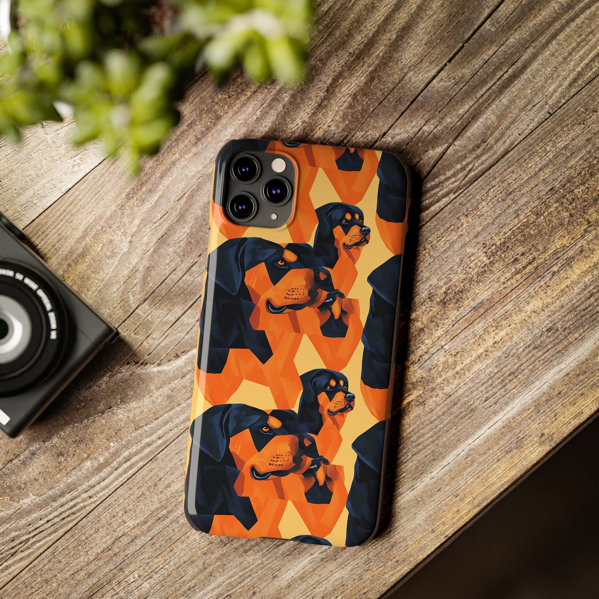 Rottweiler Chic Pawsitivity Slim Phone Cases