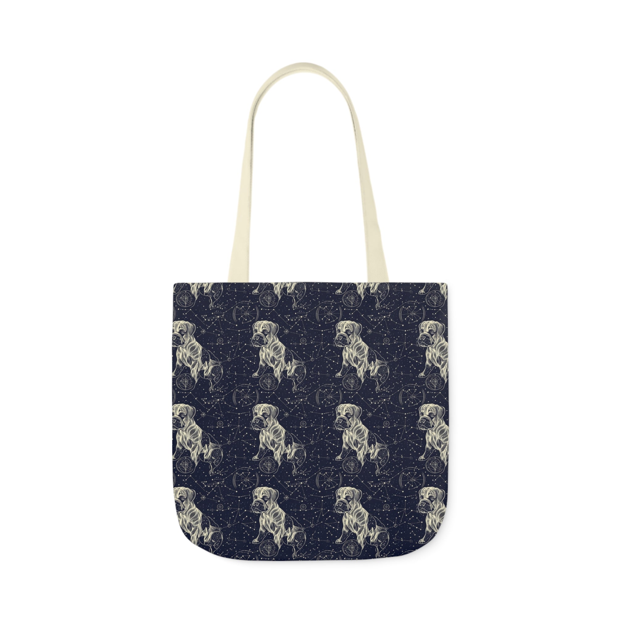 Celestial Boxer Bliss Canvas Tote Bag