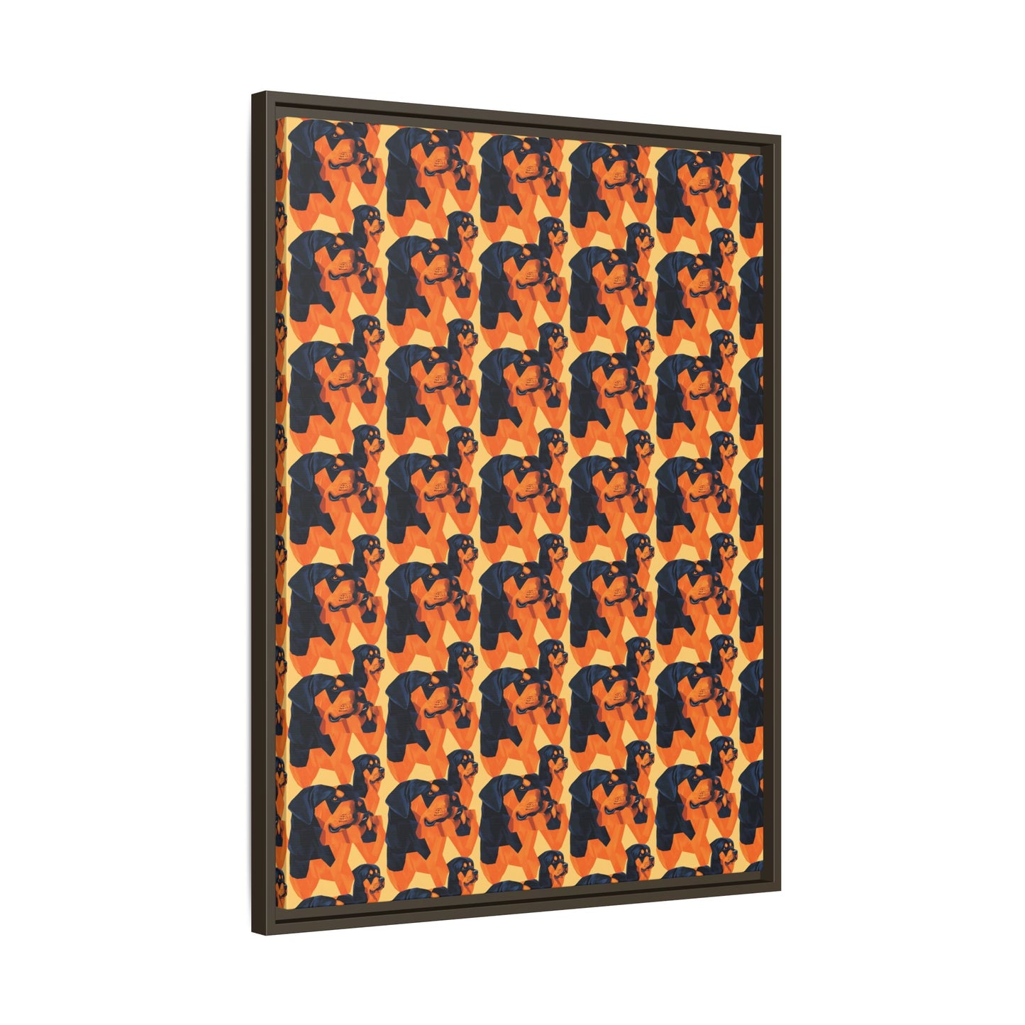 Rottweiler Chic Pawsitivity Matte Canvas, Framed