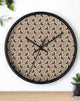 Blossoming Dachshunds Delight Wall Clock