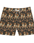 Beagle Blossom Bonanza Men's Mid-Length Swim Shorts