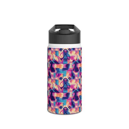 Dazzling Bulldog Chic Stainless Steel Water Bottle