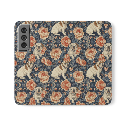 Blooming Bulldog Beauty Flip Cases