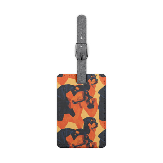 Rottweiler Chic Pawsitivity Luggage Tag