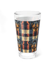 Pawsome Rottweiler Royalty Plaid Mixing Glass, 16oz