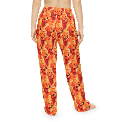 Golden Glamour Paws Women's Pajama Pants