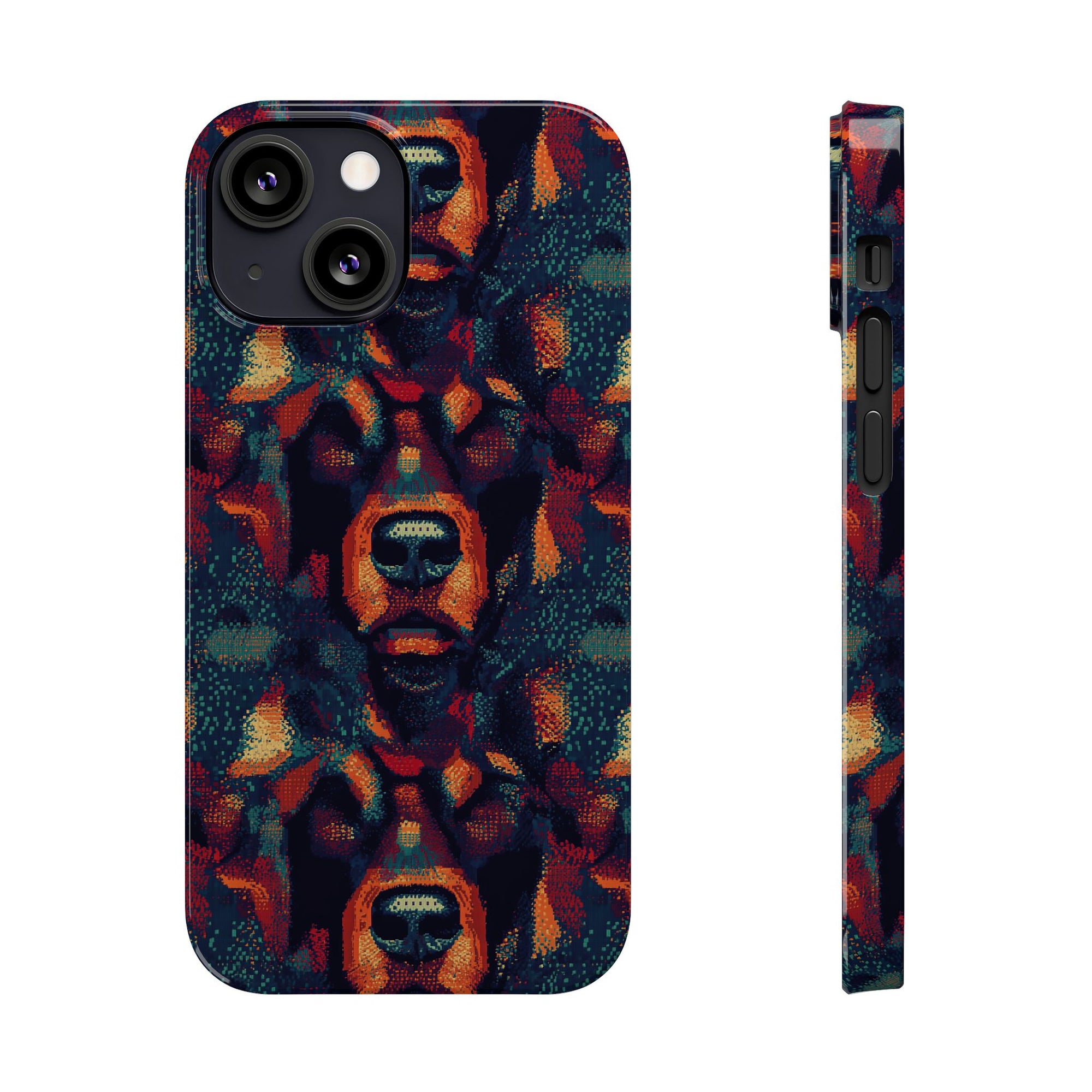 Rustic Rottie Charm Slim Phone Cases