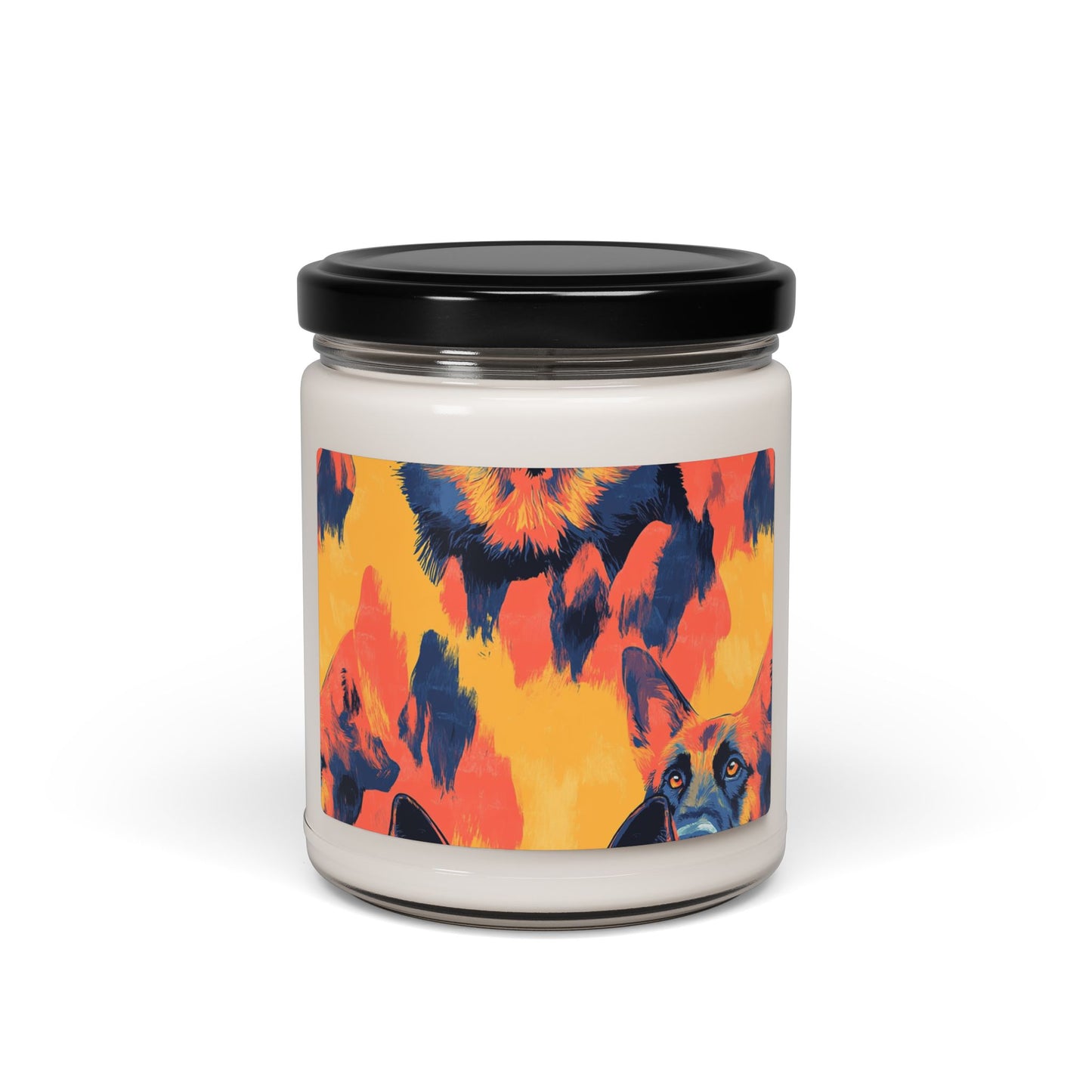 Impressionistic German Shepherds Scented Soy Candle