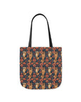 Floral Pawsome Dachsund Delight Canvas Tote Bag