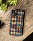 Pawsome Rottweiler Royalty Plaid Slim Phone Cases