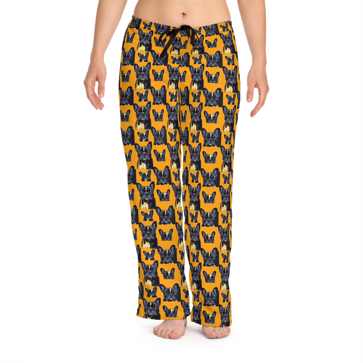 Frenchie Pawsitively Pawsome Peek-a-Boo Perfection Women's Pajama Pants