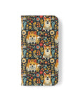 Corgi Rainbow Vine Dream Flip Cases