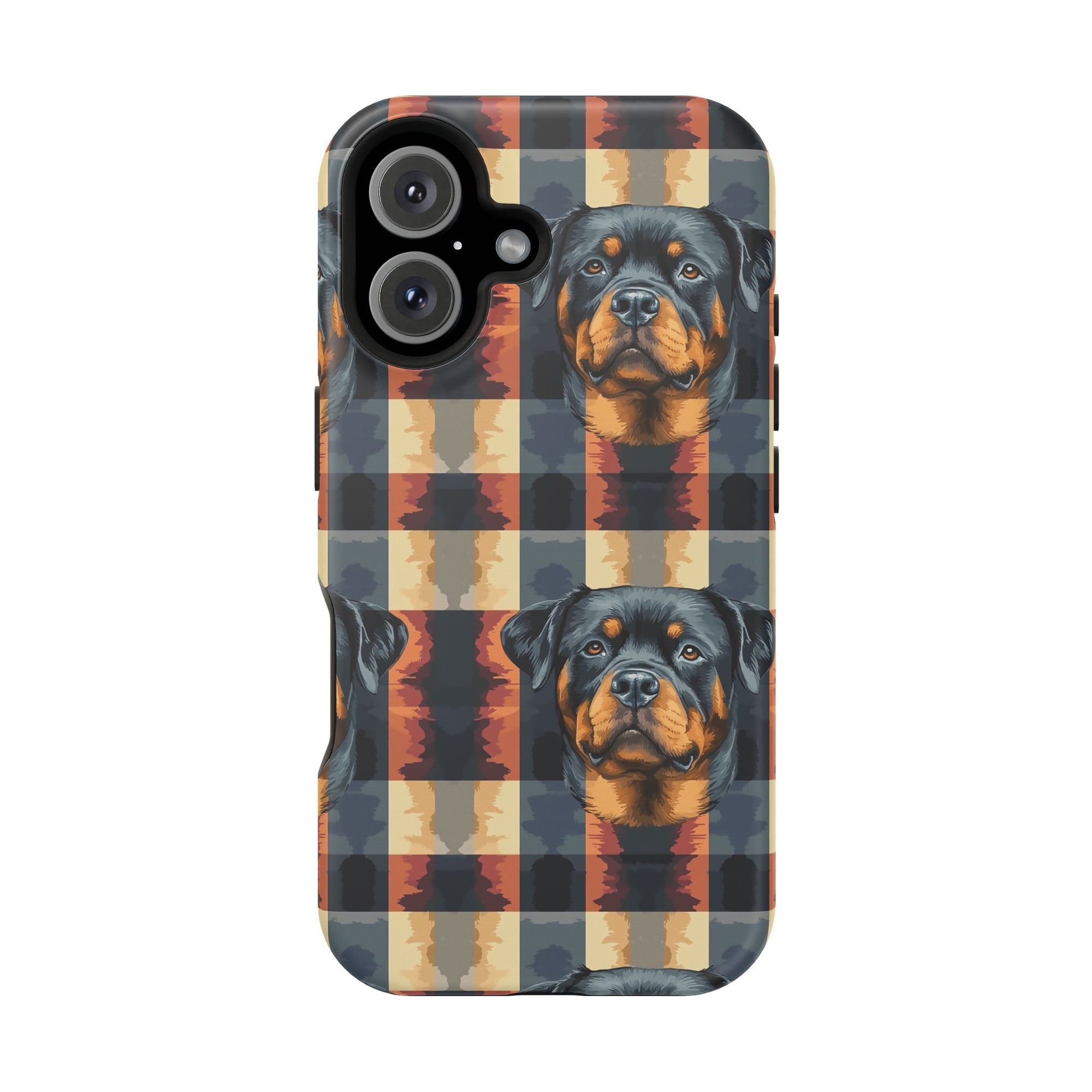 Pawsome Rottweiler Royalty Plaid Magnetic Tough Cases