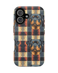 Pawsome Rottweiler Royalty Plaid Magnetic Tough Cases