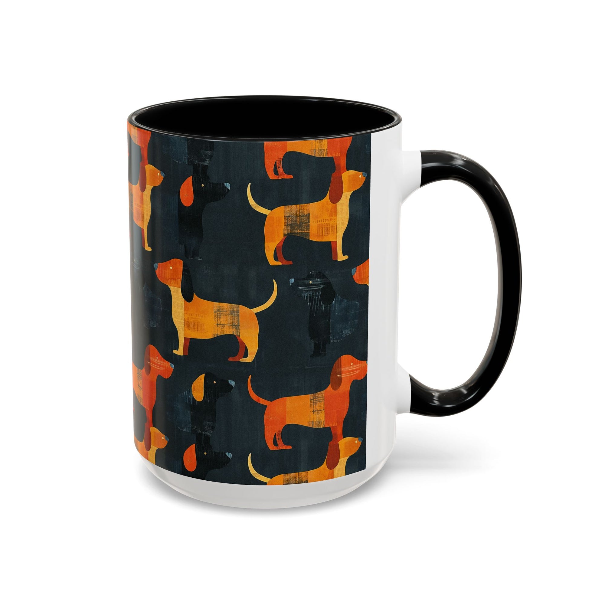 Dapper Dachshund Noir Glow Accent Coffee Mug