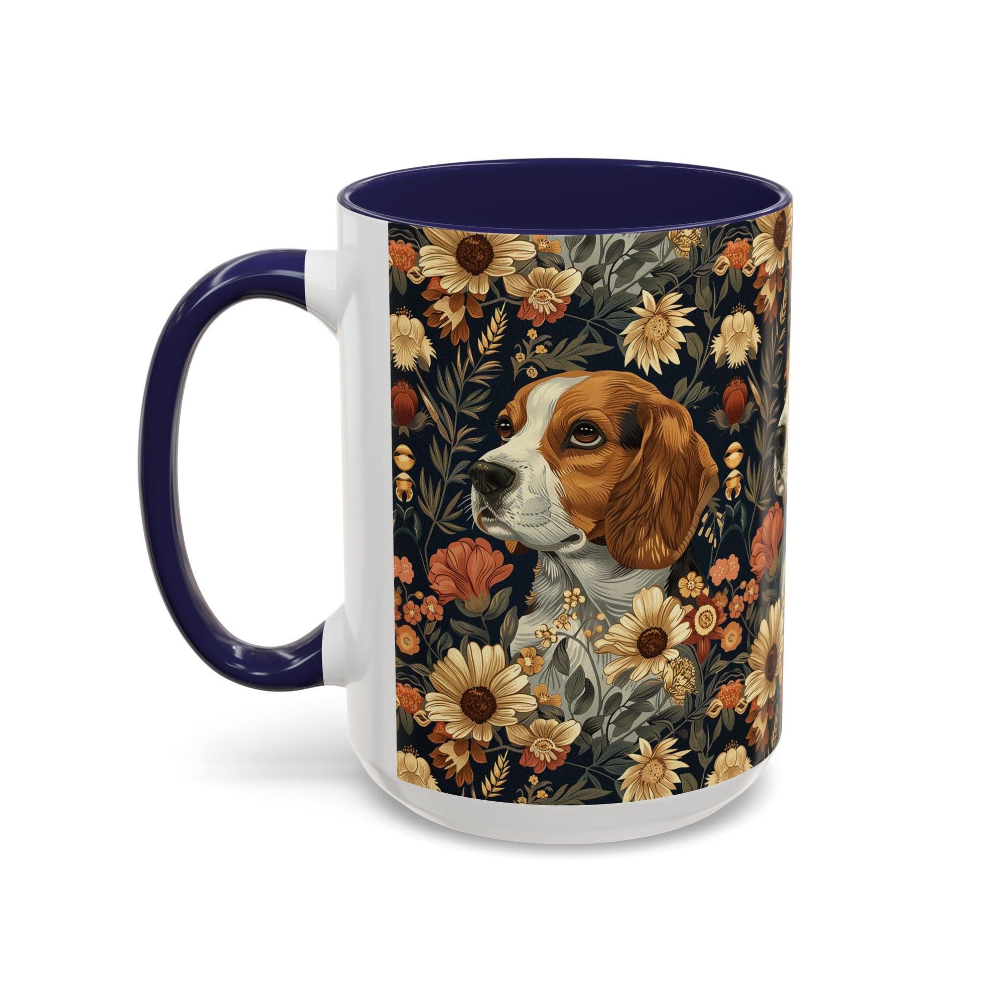 Beagle Blossoms Accent Coffee Mug