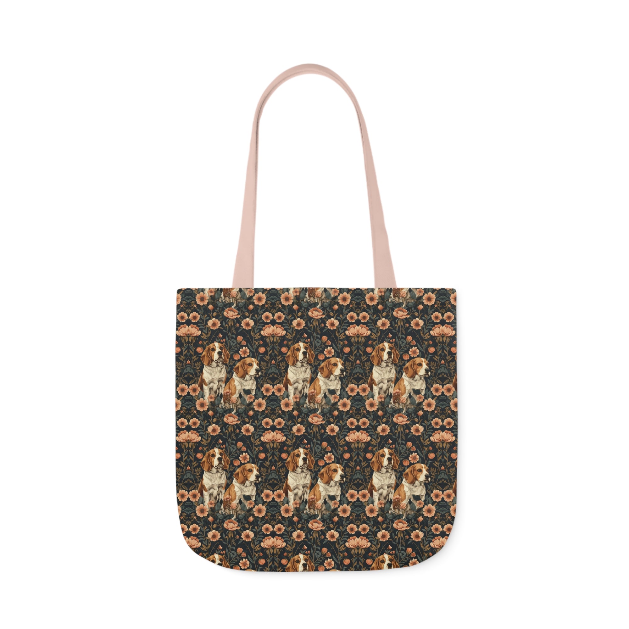 Beagle Blossom Bonanza Canvas Tote Bag