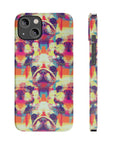 Glitchy Bulldog Blitz Slim Phone Cases